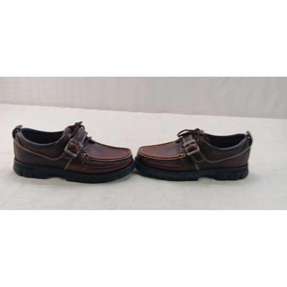 Hunt Club Women’s Size 6.5M Brown Leather Mary Jane Monk Strap Lace-Up Shoes New - Picture 3 of 7